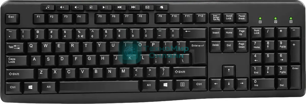 Клавиатура проводная Oklick 305M (1659987), USB, черный