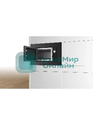 Встраиваемая микроволновая печь Bosch BEL653MB3 черный, 25 л, 800 Вт, переключатели - поворотный механизм/сенсор