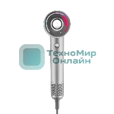 Фен Kitfort КТ-3292 серебристый, 1600 Вт, компактный, ионизация