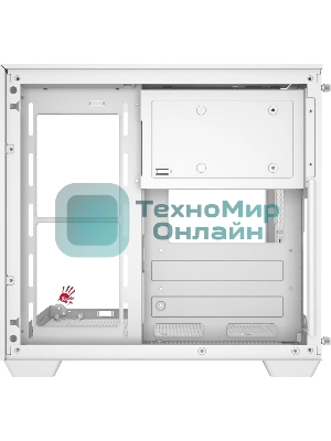 Компьютерный корпус Bloody CC-121 белый без БП mATX 7x120мм 1xUSB2.0 1xUSB3.0 audio