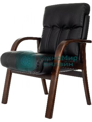 Кресло Бюрократ T-9932W-CF-Eco черный, экокожа