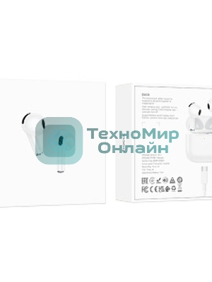 Наушники TWS Hoco EW78 белый, вкладыши, Bluetooth, до 4 ч.