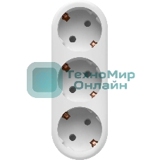 Удлинитель Defender TG-01 3 розетки, заземление, белый