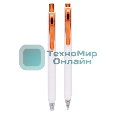 Ручка гелевая автоматическая Deli EG22-OR белый/оранжевый, d=0.5мм, оранжевые чернила, коробка