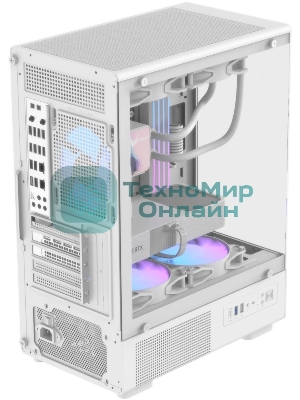 Корпус Formula Crystal Z1CM v2 белый без БП mATX 5x120мм 1xUSB3.0 audio bott PSU