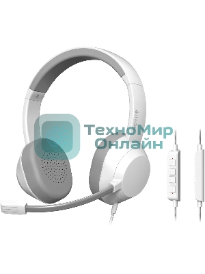 Гарнитура A4Tech Fstyler FH150U белый/серый, проводная