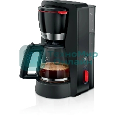 Кофеварка капельная Bosch TKA4M233, черный, тип кофе молотый, 1.4 л, 1200 Вт