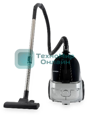 Пылесос Hyundai HYV-C2650 черный/серебристый, 380/2200 Вт, уборка сухая, пылесборник контейнер 3.5 л
