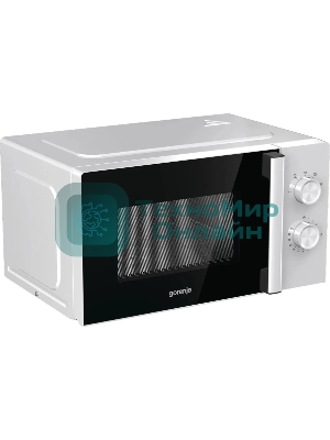 Микроволновая печь Gorenje MO17E1WH белый, 17 л, 700 Вт, переключатели - поворотный механизм