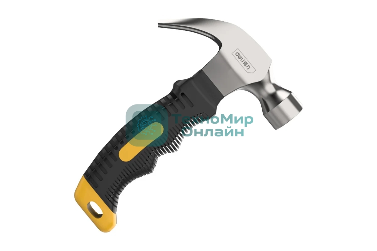 Молоток-гвоздодер укороченный Deli DL441008 250 гр, 160 мм, фиберглассовая рукоять