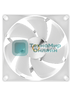 Вентилятор для корпуса Ocypus Delta F12 WH 3 IN 1, 120x120x25мм, 4-PIN PWM, 500-2000 RPM, 29 DBA MAX, HYDRO BEARING