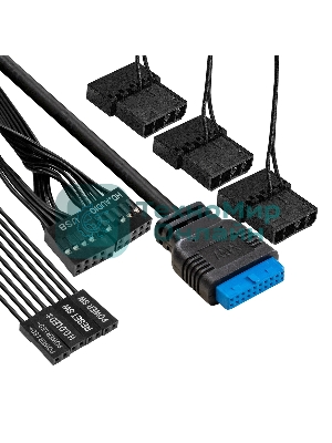 Компьютерный корпус Miditower ExeGate EVO-8227-NPX600 (ATX, БП 600NPX с вент. 12см, 2*USB+1*USB 3.0+HD Audio, черный, 3 вент. RGb, закаленное стекло)