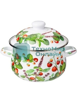 Кастрюля эмалированная AGNESS 934-561 ФРУКТОВАЯ КОРЗИНА 2.0 л