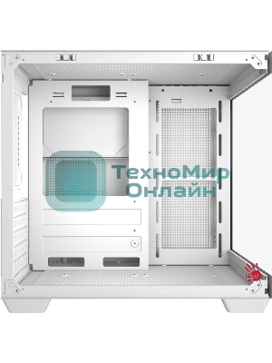 Компьютерный корпус Bloody CC-121 белый без БП mATX 7x120мм 1xUSB2.0 1xUSB3.0 audio