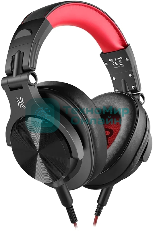 Гарнитура OneOdio A71 красный, проводная, 3.5 мм