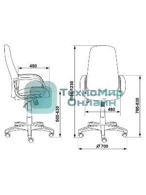 Кресло Бюрократ CH-808AXSN/#B 3C11 черный, ткань