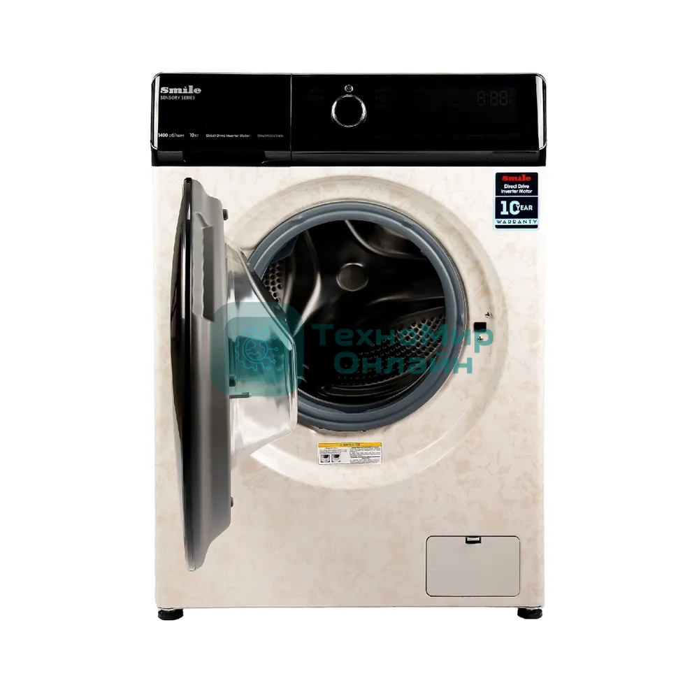 Стиральная машина Smile SWMSW10MB1400 бежевый, загрузка фронтальная 10 кг, 1400 об/мин, класс: А+