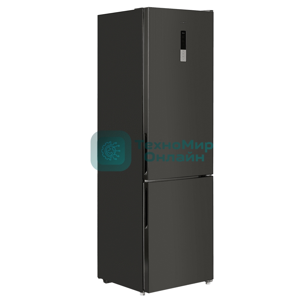 Холодильник Maunfeld MFF200NFSB10 Inverter черный двухкамерный 257/94л морозилка снизу, No Frost