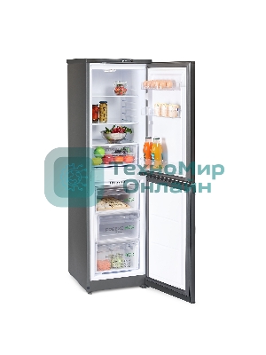 Холодильник Бирюса W420 графит двухкамерный 125/80л морозилка снизу