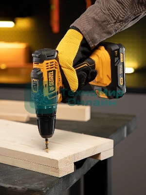 Дрель-шуруповерт Denzel CDL-18-0, 18 В, 0 Ач, 30 Нм, щеточный