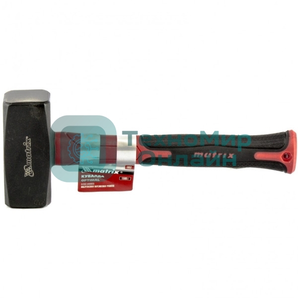 Кувалда Matrix optimal 1500 г, фибергласовая обрезиненная рукоятка
