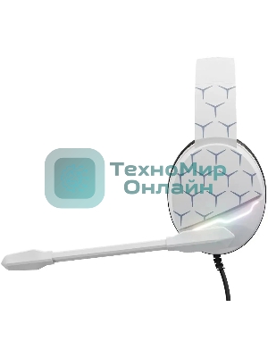 Наушники с микрофоном Оклик HS-L710G белый/черный