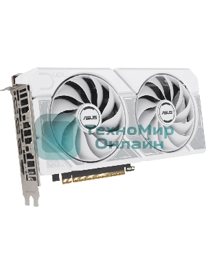 Видеокарта Asus GeForce RTX 5060 DUAL OC White, Nvidia RTX 5060, 8GB GDDR7, 128 bit, PCI-E 5.0, DPx3, HDMIx1, 2535 MHz