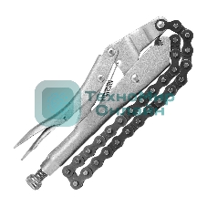 Зажимные клещи цепные с фиксатором Deli DL20018 230мм, длина цепи 450мм, регулировочный винт