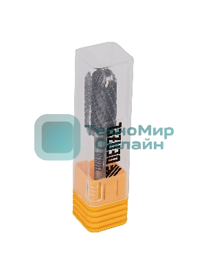 Борфреза по металлу Denzel твердосплавная, цилиндрическая закругленная, тип-С, 12 мм