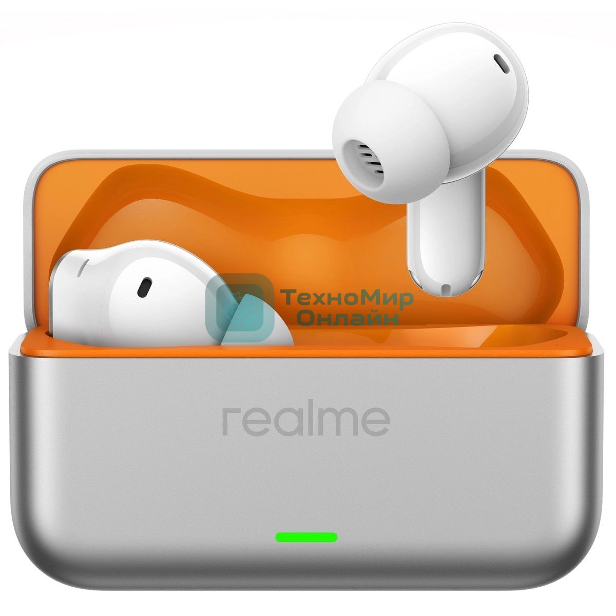 Наушники TWS Realme Buds T500 Pro Silver, внутриканальные, Bluetooth, активное шумоподавление