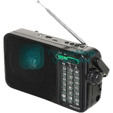 Радиоприемник портативный Сигнал РП-233BT черный USB microSD