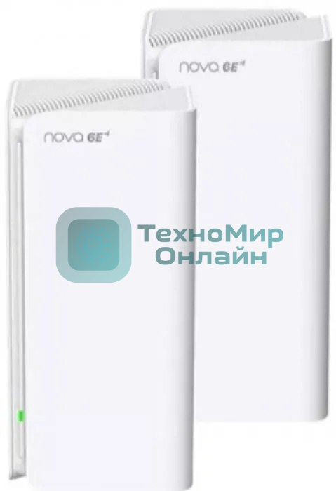 Трехдиапазонная гигабитная Wi-Fi Mesh система Tenda MX21 Pro (2-pack) AXE5700, 2,4/5/6 ГГц, до 5665 Мбит/с, 3x1 Гбит/с