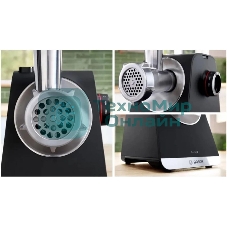 Мясорубка электрическая Bosch MFWS650B черный, 2100 Вт, 3.5 кг/мин, реверс, защита от перегрузки, насадки - 5
