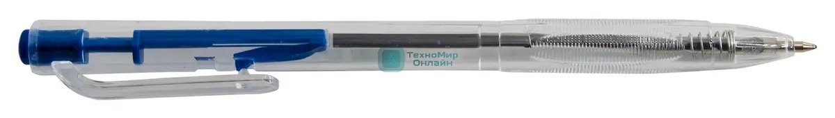 Ручка шариковая автоматическая Buro прозрачный, d=0.7мм, синие чернила, коробка картонная, сменный стержень, линия 0.5мм, без индикатора Маркировки