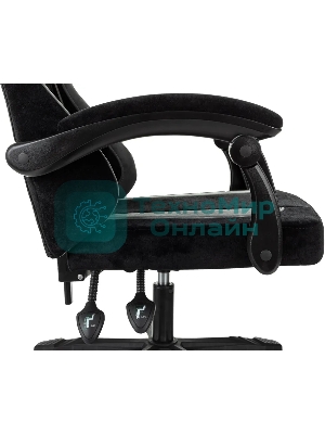 Кресло игровое Knight Wolf черный/серый крестов. пластик