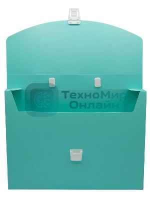 Папка-портфель Бюрократ Pastel PASTPP01GRN 1 отделение, A4, пластик, 0.7мм, мятный