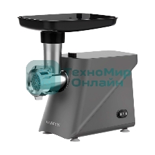 Мясорубка электрическая GARLYN MG-1000 серый, 1800 Вт, 2.0 кг/мин, реверс, защита от перегрузки, насадки - 4
