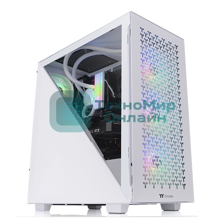 Компьютерный корпус Thermaltake Divider 300 TG Air Snow CA-1S2-00M6WN-02 Snow/Win/SPCC/Tempered Glass*1/Mesh Front Panel/120мм Standard Fan*2 (528610)