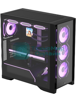 Компьютерный корпус AeroCool/Formula Air Power G8 Floe черный без БП ATX 2xUSB 3.0 1xUSB3.1 audio bott PSU