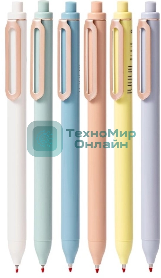 Ручка гелевая автоматическая Deli EG338-BK ассорти, d=0.5мм, черные чернила