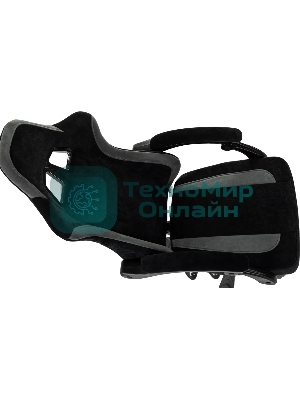 Кресло игровое Knight Wolf черный/серый крестов. пластик