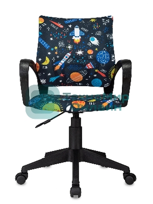 Кресло детское Бюрократ Burokids 1 мультиколор шаттл крестов. пластик