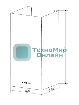 Вытяжка пристенная Weissgauff Irida BL черный, 40 см, 750 куб. м/ч, 60 дБ