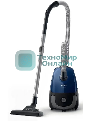 Пылесос Philips FC8240/09 синий/черный, 900 Вт, уборка сухая, пылесборник мешок, 3 л