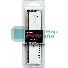 Оперативная память Kingston Fury Beast White, DDR5, 16Gb (1x16 Gb), 6800 MHz, CL34, радиатор, белый