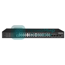 Коммутатор управляемый L2 PoE Osnovo SW-8244/L(400W) Gigabit Ethernet на 24 RJ45 PoE + 4 x GE Combo Uplink, до 30W на порт, суммарно до 400W
