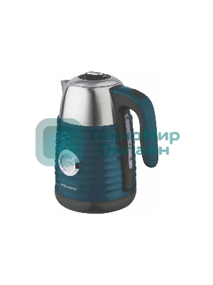 Чайник электрический Willmark WEK-1738PST (1.7 л, двойные стенки, эффект термоса, термометр, 2200 Вт) Изумрудный