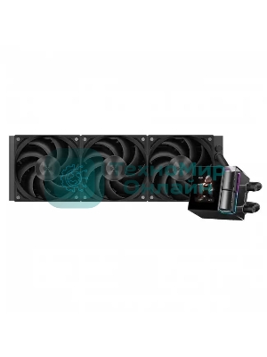 Система охлаждения Water Cooling System PCCooler DS360 Display BK (310W, 360мм, LED, Black, ARGb Pump/Fans: 3x120мм, 90.56CFM, 39.8dBA, 2500RPM/Pump height 65мм, 15dBA, 2600RPM, Rad thickness 27мм/S: 1851, 1700, 1200, 115X, AM5, AM4)