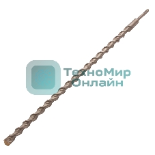 Бур по бетону Denzel двойная спираль, Cobalt W-tip, 22x600 мм, SDS PLUS