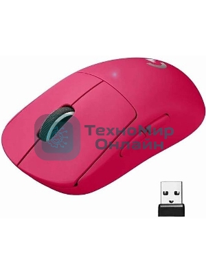 Мышь беспроводная Logitech G PRO X SUPERLIGHT розовый, 25600 dpi, радиоканал, USB, кнопки - 5